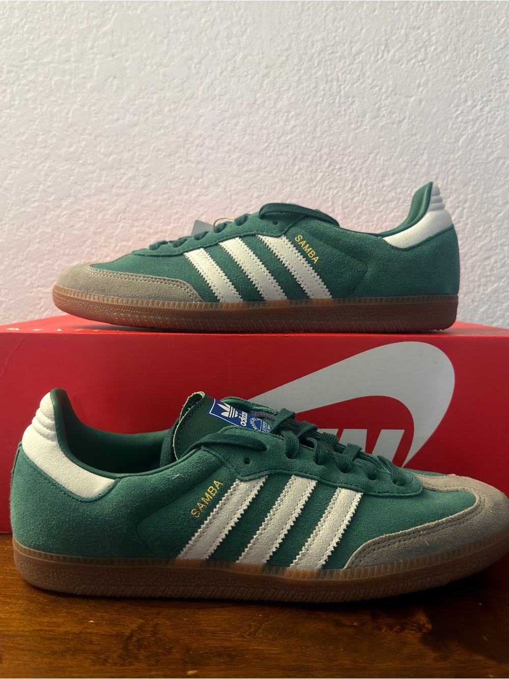 Adidas Samba OG 'Collegiate Green Gum' ID2054 Size 10